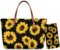 wellflyhom sunflower handbag shoulder organizer women's handbags & wallets logo
