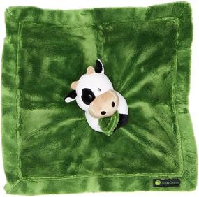 img 2 attached to 🐷 John Deere Baby Cuddle Snuggle Security Blanket: Farm Animal Theme for Boys and Girls - Cow, Pig, and Chick