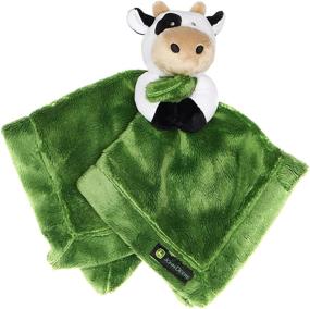 img 3 attached to 🐷 John Deere Baby Cuddle Snuggle Security Blanket: Farm Animal Theme for Boys and Girls - Cow, Pig, and Chick