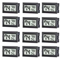 tasogen 12 pack mini digital thermometer hygrometer - indoor temperature and humidity gauge meter monitor (℉) for humidor, greenhouse, reptile tank, home, jars логотип