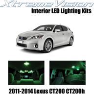 xtremevision interior led for lexus ct200h ct200 2011-2014 (8 pieces) green interior led kit installation tool logo