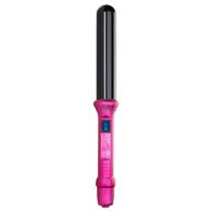 💖 nume classic ceramic curling wand - 32mm tourmaline barrel hair curler, negative ion conditioning, far infrared heat - suitable for all hair types - pink logo