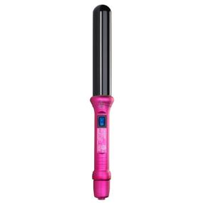 img 2 attached to 💖 NuMe Classic Ceramic Curling Wand - 32mm Tourmaline Barrel Hair Curler, Negative Ion Conditioning, Far Infrared Heat - Suitable for All Hair Types - Pink