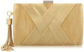 img 4 attached to Elevate Your Style with the KISSCHIC Women's Elegant Tassel Evening Bag Clutch Purse