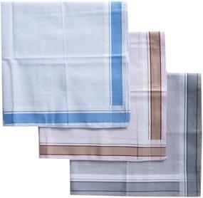 img 3 attached to Mens Handkerchiefs Cotton Classic Handkies Men's Accessories