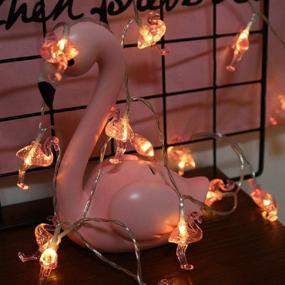 img 4 attached to 🦩 Vibrant Flamingo String Lights: 16ft 50 LED Decorative Lights for Party, Birthday, Wedding & Christmas Indoor/Outdoor Decoration – Merdeco Plug-in