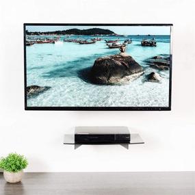 img 1 attached to 📺 VIVO Floating Shelf Mount for DVD Player, Audio, Gaming System, Streaming Devices - Tempered Glass, Black (MOUNT-SF011)