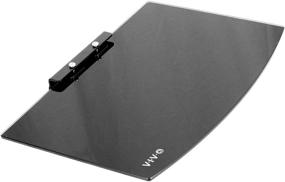 img 4 attached to 📺 ВИВО Плавающая полка для DVD-проигрывателя, аудио, игровой системы, потоковых устройств - закаленное стекло, черное (MOUNT-SF011)