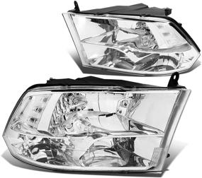 img 4 attached to 🚗 DNA Motoring Chrome Housing Headlights Replacement for 10-18 Ram 1500/2500/3500/4500/5500 - HL-OH-DR09QUA-CH-CL1