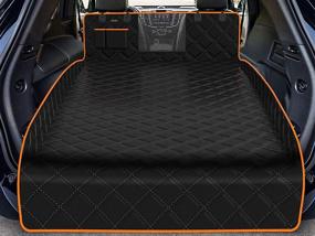 img 4 attached to 🐶 iBuddy Waterproof SUV Cargo Liner for Dogs with Mesh Window - Non Slip, Durable Pet Seat Cover Protector and Bumper Flap for Universal and Large Size SUVs