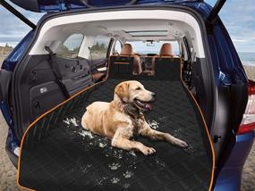 img 2 attached to 🐶 iBuddy Waterproof SUV Cargo Liner for Dogs with Mesh Window - Non Slip, Durable Pet Seat Cover Protector and Bumper Flap for Universal and Large Size SUVs