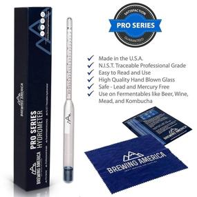 img 2 attached to 🍺 Explore the Pro Series Triple Scale Hydrometer by Brewing America for Precise Fermentation Testing at Home: Beer, Wine, Cider, Mead ABV Tester - American-Made Excellence