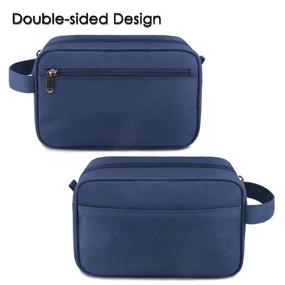 img 2 attached to 🧳 Toiletry Bag for Men and Women, Zeamoco Dopp Kit Travel Case Toiletries Organizer for Shower Makeup - Waterproof Oxford, Navy