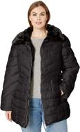 🧥 stylish and warm: big chill women's puffer coat with detachable faux fur collar logo