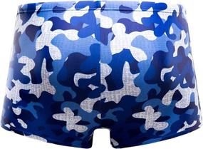 img 2 attached to 🩳 KGKE Men's Square Leg Short Swim Suit: PBT Fabric for Shape Retention & Quick Drying