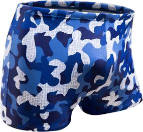 img 3 attached to 🩳 KGKE Men's Square Leg Short Swim Suit: PBT Fabric for Shape Retention & Quick Drying