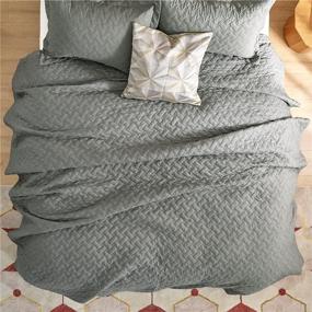 img 2 attached to 🛏️ Bedsure Lightweight Queen Quilt Sets Grey - Summer Bedspreads Full Coverlet with 2 Pillow Shams, Queen Bedding Set