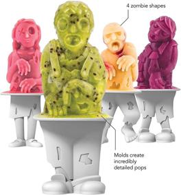 img 1 attached to Tovolo Silicone Zombies Ice Pop Molds – Easily-Removable, Dishwasher Safe, Set of 4 Popsicle Makers with Sticks