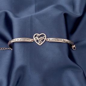 img 1 attached to 🎁 Sweet 16 Bracelet: Perfect Birthday Gift for Girls - FUSTMW Happy 16th Birthday Jewelry