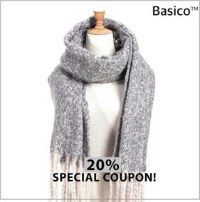 img 3 attached to Одеяло Basico Winter Tassels Brushed Blanket Women's Accessories for Scarves & Wraps