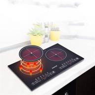 🔥 220v 2000w portable induction cooktop: double burner, 8 power & temperature settings, 6 preset programs, led touch panel, safety lock, timer - countertop electric induction cooker логотип