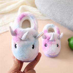 img 3 attached to 🏠 Ainikas Plush House Slippers: Warm, Fluffy, and Nonslip Winter Footwear for Boys and Girls