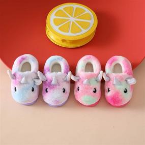 img 1 attached to 🏠 Ainikas Plush House Slippers: Warm, Fluffy, and Nonslip Winter Footwear for Boys and Girls