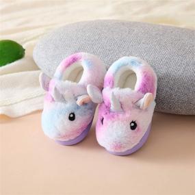 img 2 attached to 🏠 Ainikas Plush House Slippers: Warm, Fluffy, and Nonslip Winter Footwear for Boys and Girls