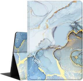 img 4 attached to 💙 Feams Slim PU Leather iPad Case with Smart Auto Sleep Flip Stand Cover - Blue Marble Design for iPad 9.7 inch 5th/6th Generation, iPad Air 1/2 (2017/2018)