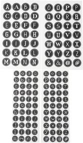 img 4 attached to 📝 Chalkboard Letter Sticker - 144-Pack Round Alphabet Labels, Uppercase and Lowercase English Letters and Symbols, Craft Projects, Scrapbooking, DIY Cards, 1.1 and 0.8 Inches Diameter