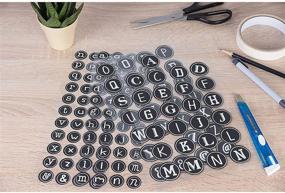 img 3 attached to 📝 Chalkboard Letter Sticker - 144-Pack Round Alphabet Labels, Uppercase and Lowercase English Letters and Symbols, Craft Projects, Scrapbooking, DIY Cards, 1.1 and 0.8 Inches Diameter