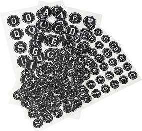 img 1 attached to 📝 Chalkboard Letter Sticker - 144-Pack Round Alphabet Labels, Uppercase and Lowercase English Letters and Symbols, Craft Projects, Scrapbooking, DIY Cards, 1.1 and 0.8 Inches Diameter