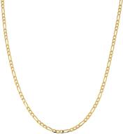 premium gold figaro chain necklace pendants for boys' jewelry: stylish and durable logo