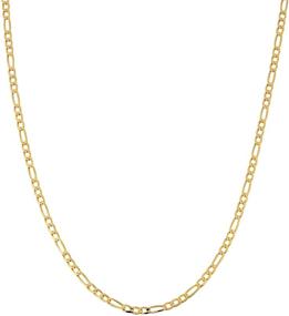 img 4 attached to Premium Gold Figaro Chain Necklace Pendants for Boys' Jewelry: Stylish and Durable