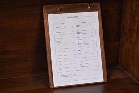 img 3 attached to Hardwood Clipboard，Handmade Writing Restaurant Receipt，7 1