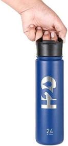 img 3 attached to 🌊 Stay Hydrated and Spread Joy with the H2O Happiness 2 Others Water Bottle, 24oz - Vacuum Insulated Stainless-Steel!