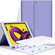 🔮 kenke ipad mini 4 / mini 5 keyboard case with pencil holder – detachable wireless bluetooth keyboard cover for ipad mini 4th / 5th gen (7.9 inch 2015 / 2019 model) in purple logo