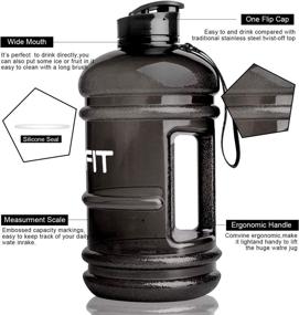 img 1 attached to LEZFIT Water Jug 2.2L – Big Water Bottle for Gym, Fitness, Athletic, and Camping – BPA Free & Leakproof – Half Gallon Sport Water Bottle