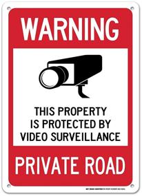 img 1 attached to Highly Visible and Weatherproof Warning Private Road Sign - Ensuring Safety on Private Roads