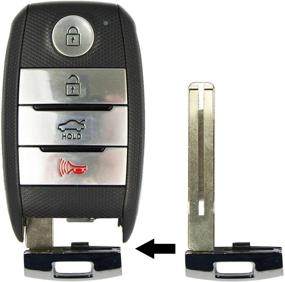 img 1 attached to 🔑 Enhance Your Kia Key with qualitykeylessplus Uncut Remote Prox Smart Key Blade Blank Replacement Inserts