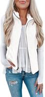 🧥 lomon women's fuzzy sherpa fleece lightweight vest cozy sleeveless cardigan zipper waistcoat outerwear with pocket logo