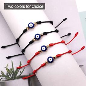 img 3 attached to XINSITE Upgraded 7 Knots Evil Eye Bracelet: Adjustable Lucky Red String Bracelet Set for Women, Men, Boys, Girls – Kabbalah Protection and Friendship Wish Bracelets with Message Card