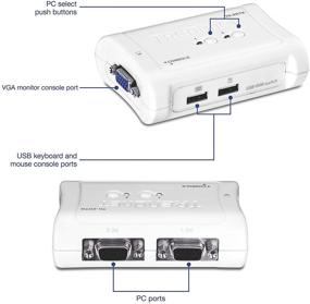 img 3 attached to 🔗 TRENDnet 2-Port USB KVM Switch and Cable Kit, High-Resolution Display, Device Monitoring, Auto-Scan, Audible Feedback, Hot-Pluggable - Compatible with Windows and Linux, White (TK-207K)
