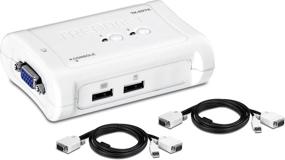 img 4 attached to 🔗 TRENDnet 2-Port USB KVM Switch and Cable Kit, High-Resolution Display, Device Monitoring, Auto-Scan, Audible Feedback, Hot-Pluggable - Compatible with Windows and Linux, White (TK-207K)