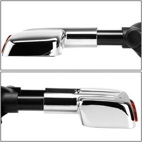 img 1 attached to DNA Motoring TWM-020-T999-CH-AM Pair Of Chrome Cover Towing Side Mirrors Compatible With 15-20 Silverado/Sierra 2500 HD 3500 HD Powered Heated Mirrors W/Turn Signal