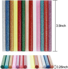 img 3 attached to 🌈 Vibrant and Versatile: KEILEOHO 140 PCS Colored Glitter Hot Melt Glue Sticks - 14 Colors Mini Sticks for Crafts, Repairs, and Holiday Projects