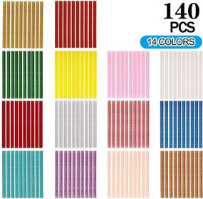 img 2 attached to 🌈 Vibrant and Versatile: KEILEOHO 140 PCS Colored Glitter Hot Melt Glue Sticks - 14 Colors Mini Sticks for Crafts, Repairs, and Holiday Projects