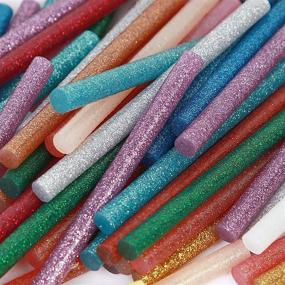 img 4 attached to 🌈 Vibrant and Versatile: KEILEOHO 140 PCS Colored Glitter Hot Melt Glue Sticks - 14 Colors Mini Sticks for Crafts, Repairs, and Holiday Projects