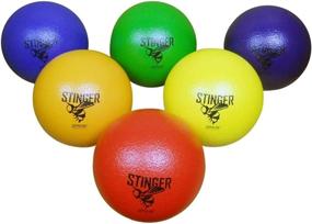 img 4 attached to 🏐 GSM Brands 5.9" Dodgeballs - Set of 6 Foam Balls, Soft Skin, Low Bounce - Perfect for Kids and Adults