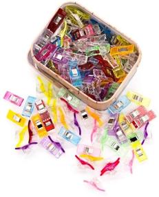 img 3 attached to 100 Piece Assorted Color Sewing Clips for Quilting and Crafts with Tin Box - Multipurpose Tools for Enhanced Efficiency and Organization